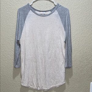 LuLaRoe Gray and Cream Top